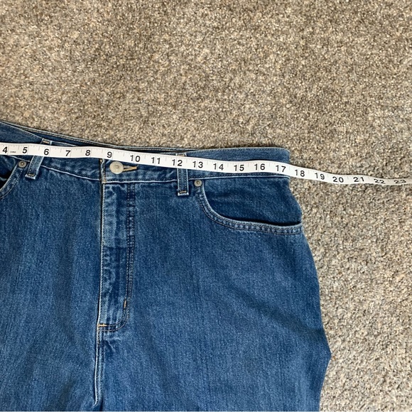 Lands’ End women’s blue high rise baggie fit jeans size 14 - Picture 8 of 12
